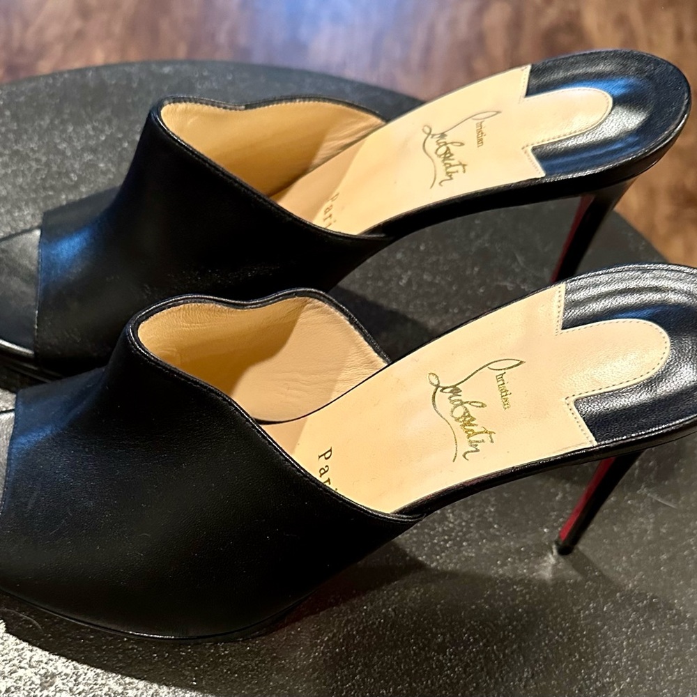 Christian Louboutin Pigamule Napa Red Sole Slide Sandal